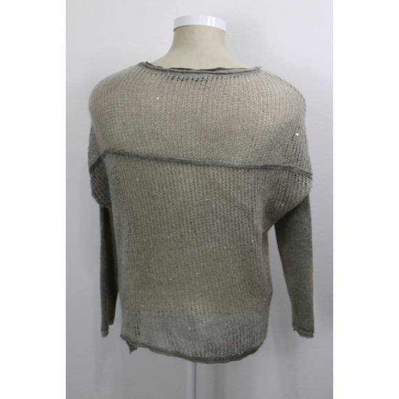 Kosmika Womens OS Sweater Pullover Open Knit Metallic Sparkle Mohair Blend Italy - Picture 6 of 11